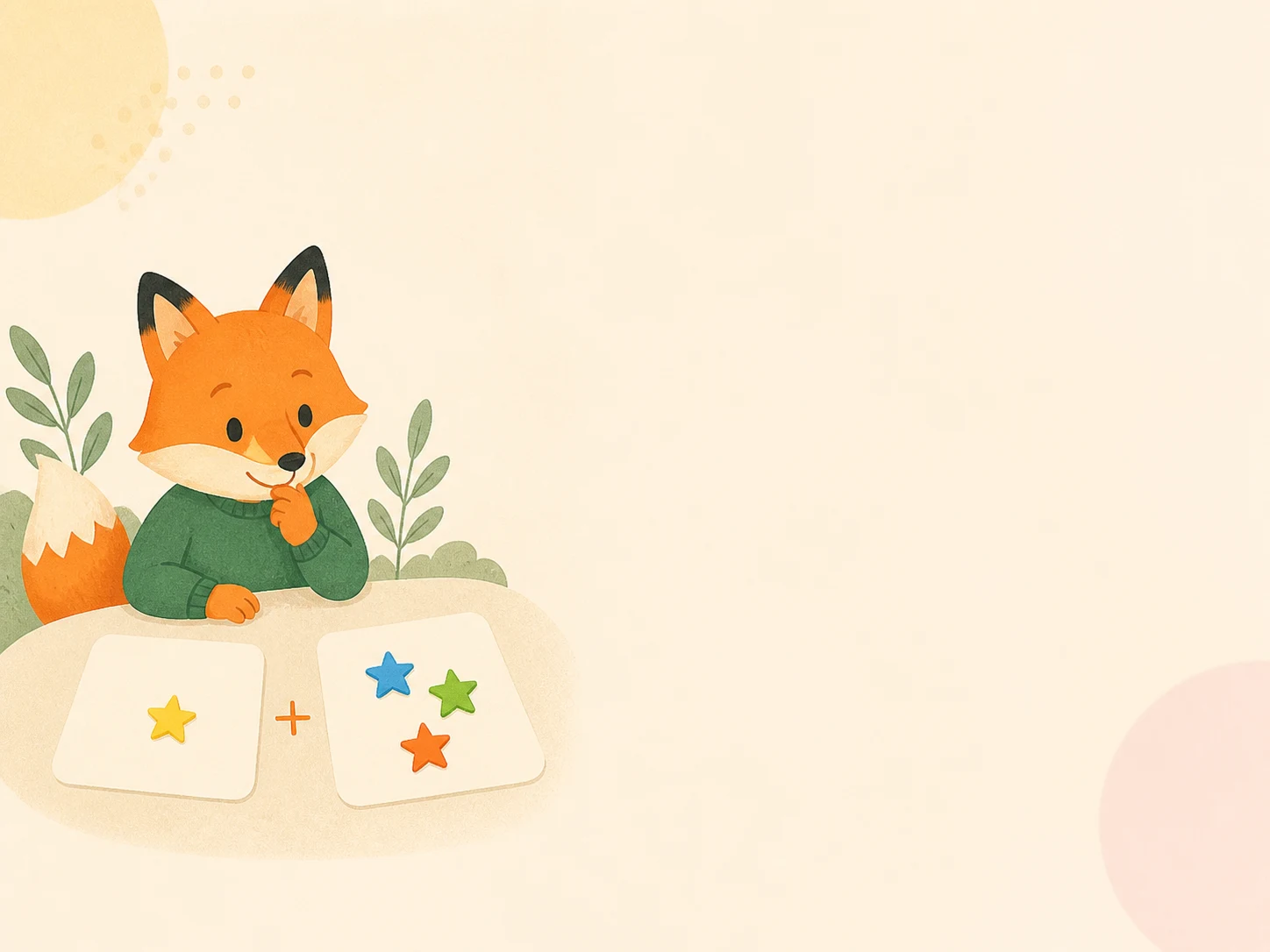 A fox thinking through visual addition
